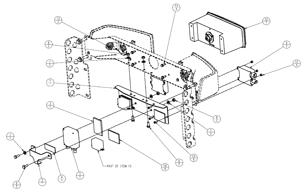 Схема запчастей Case IH SPX3320 - (11-053) - LIGHT GROUP, HID, FRONT Options