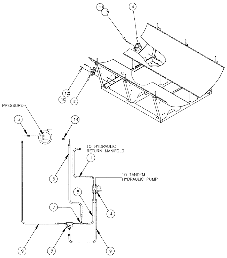 Схема запчастей Case IH 3185 - (09-024) - HYDRAULIC GROUP, ELIPTICAL Liquid Plumbing