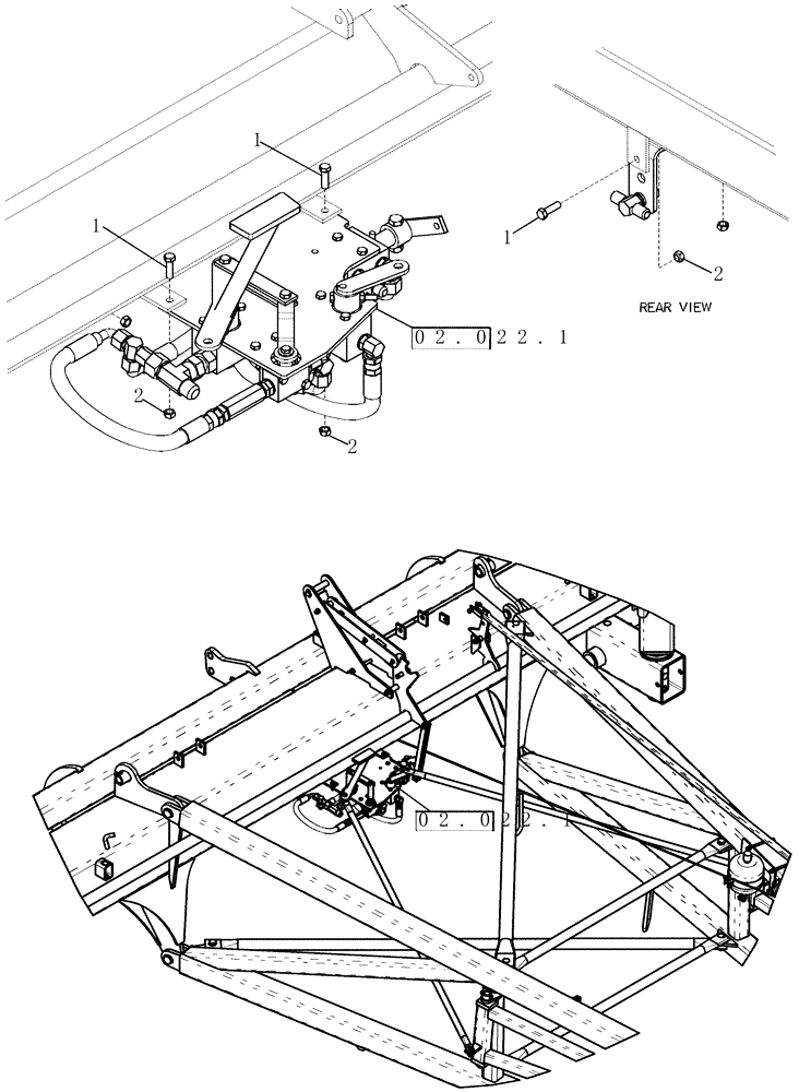 Схема запчастей Case IH ATX700 - (02.010.1) - HYDRAULIC, PLATE ASSEMBLY - MOUNTING (07) - HYDRAULICS