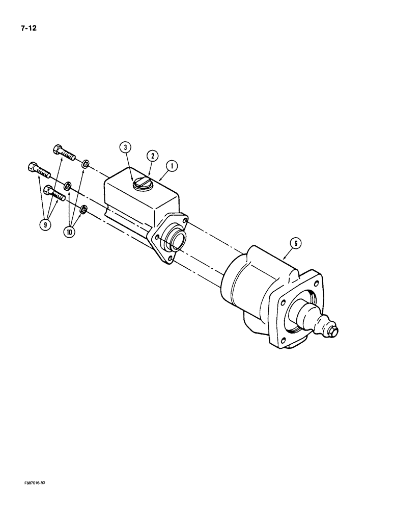 Схема запчастей Case IH 9190 - (7-12) - MASTER CYLINDER ASSEMBLY (07) - BRAKES