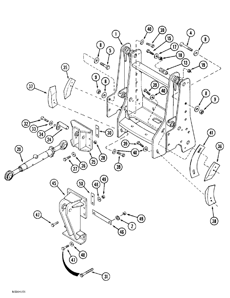 Схема запчастей Case IH 9380 - (9-006) - THREE POINT HITCH UPPER AND LOWER LINK MOUNTS, PRIOR TO P.I.N. JEE0069308, 9370 AND 9380 ONLY (09) - CHASSIS/ATTACHMENTS