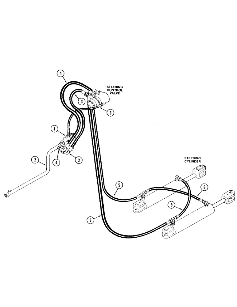 Схема запчастей Case IH 9270 - (1-16) - PICTORIAL INDEX, STEERING HYDRAULICS (00) - PICTORIAL INDEX