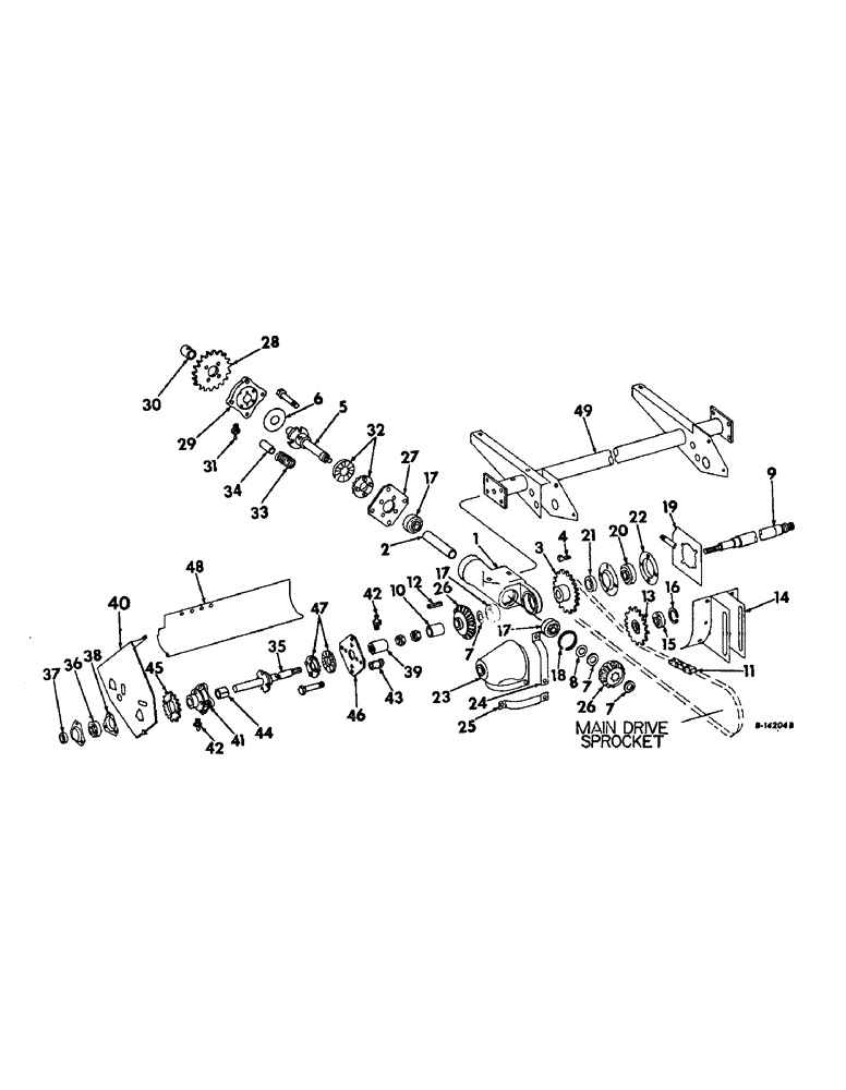 Схема запчастей Case IH 430N - (D-08) - MAIN DRIVE (58) - ATTACHMENTS/HEADERS