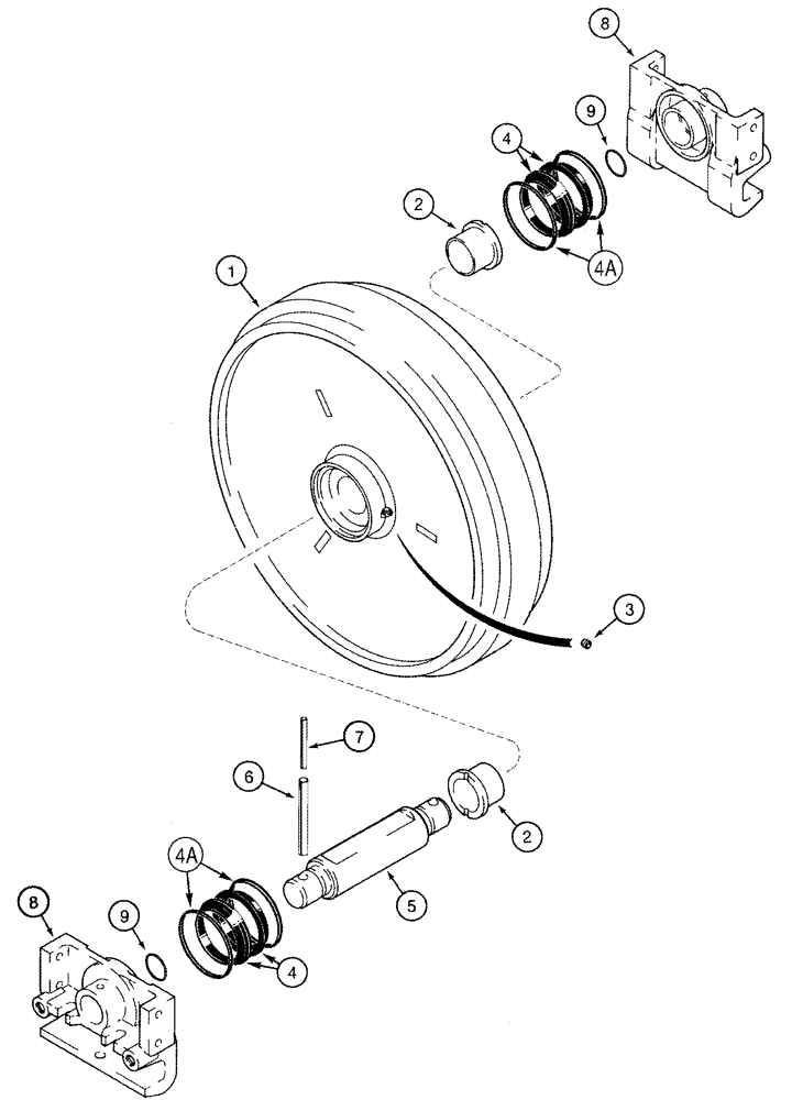 Схема запчастей Case IH 2388 - (06-33) - TRACK - IDLER (03) - POWER TRAIN