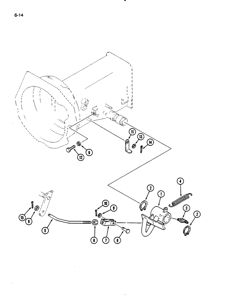 Схема запчастей Case IH 235 - (6-14) - INCHING PEDAL (06) - POWER TRAIN