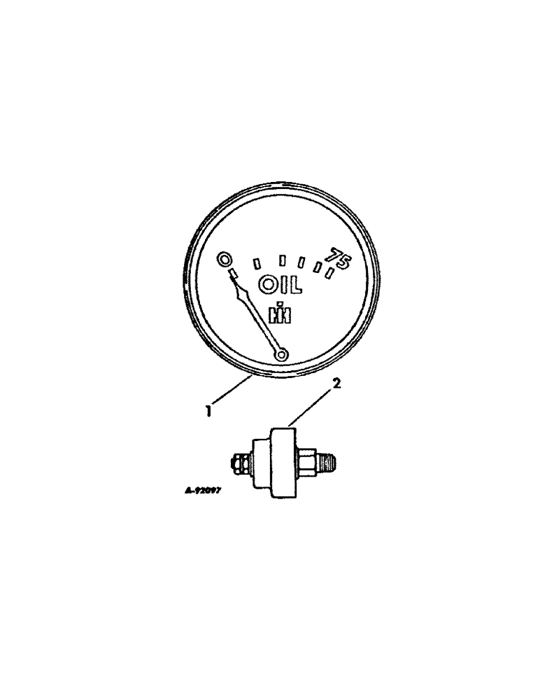 Схема запчастей Case IH BD-154 - (B-28) - OIL PRESSURE GAGE AND SWITCH 