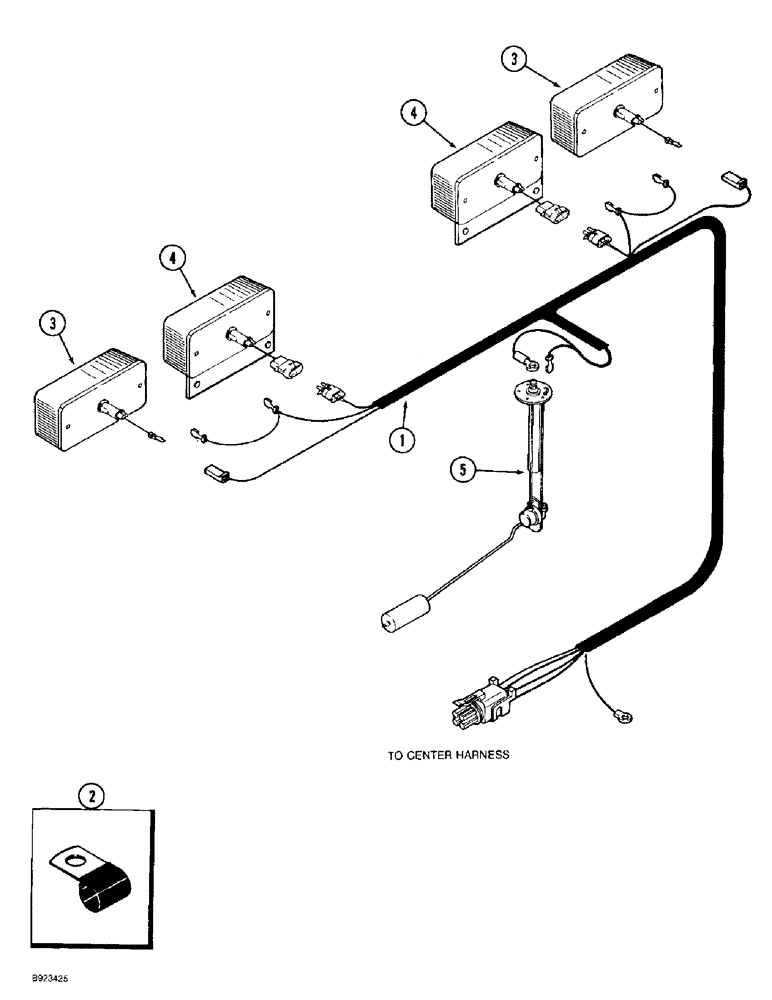 Схема запчастей Case IH 1688 - (4-20) - MAIN REAR HARNESS (06) - ELECTRICAL