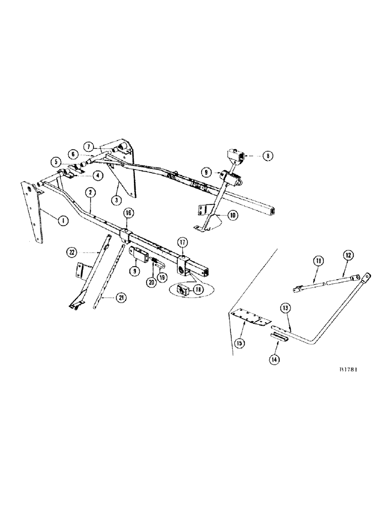 Схема запчастей Case IH 660 - (012) - REEL SUPPORTS 