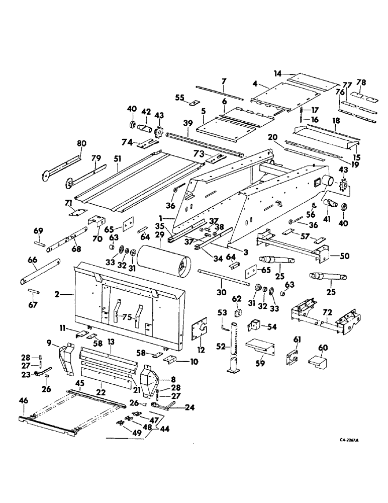 Схема запчастей Case IH 715 - (33-02) - FEEDER, FEEDER, ADAPTER AND CONVEYOR (13) - FEEDER