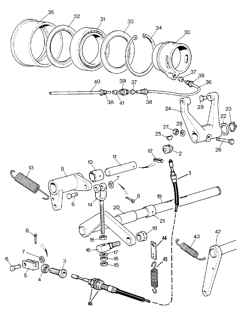 Схема запчастей Case IH 1690 - (C06-1) - PTO CLUTCH RELEASE MECHANISM, HIGH PLATFORM, CAB, LOW PROFILE (03.1) - CLUTCH