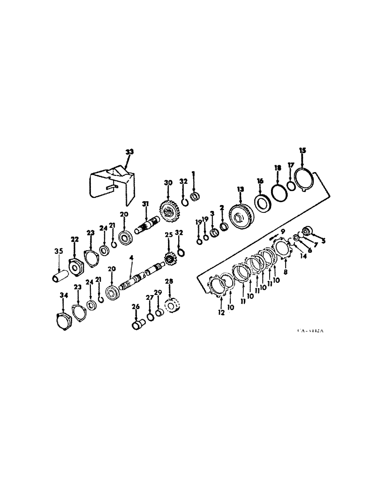 Схема запчастей Case IH 464 - (07-09) - DRIVE TRAIN, INDEPENDENT POWER TAKE-OFF (04) - Drive Train