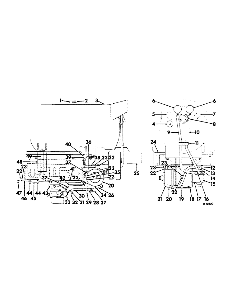 Схема запчастей Case IH 504 - (055) - FUEL SYSTEM, FUEL TANK SUPPORTS AND PIPING, LP GAS ENGINE TRACTORS (02) - FUEL SYSTEM