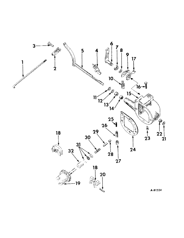 Схема запчастей Case IH 2424 - (046) - GOVERNOR, GASOLINE ENGINE TRACTORS Governor