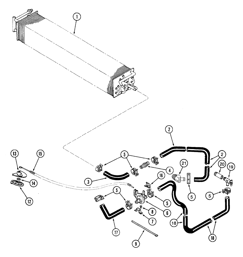 Схема запчастей Case IH 7220 - (9-132) - CAB, HEATER (09) - CHASSIS/ATTACHMENTS