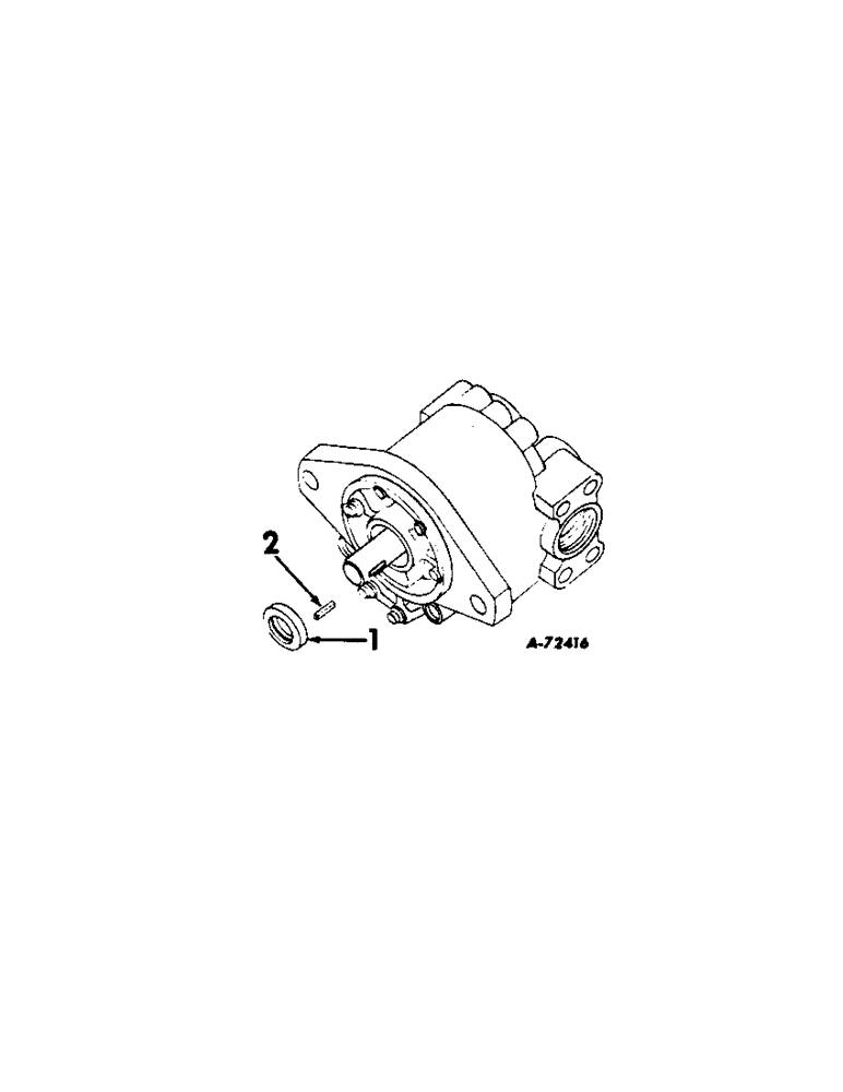 Схема запчастей Case IH 2404 - (124[A]) - HYDRAULIC SYSTEM, FRONT PTO PUMP, THOMPSON, WITH KEYED PUMP SHAFT (07) - HYDRAULIC SYSTEM