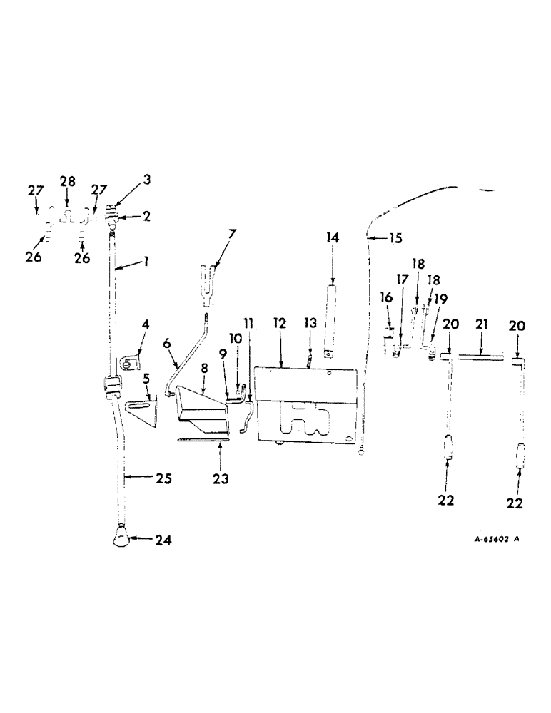 Схема запчастей Case IH 420 - (068) - GEAR SHIFT AND LEFT HAND CONTROLS (90) - PLATFORM, CAB, BODYWORK AND DECALS