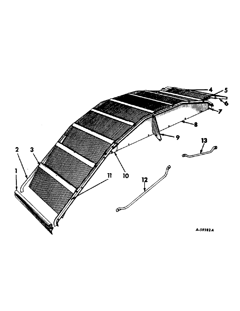 Схема запчастей Case IH 414 - (173) - BASKET COVER GRATES (80) - CROP STORAGE/UNLOADING