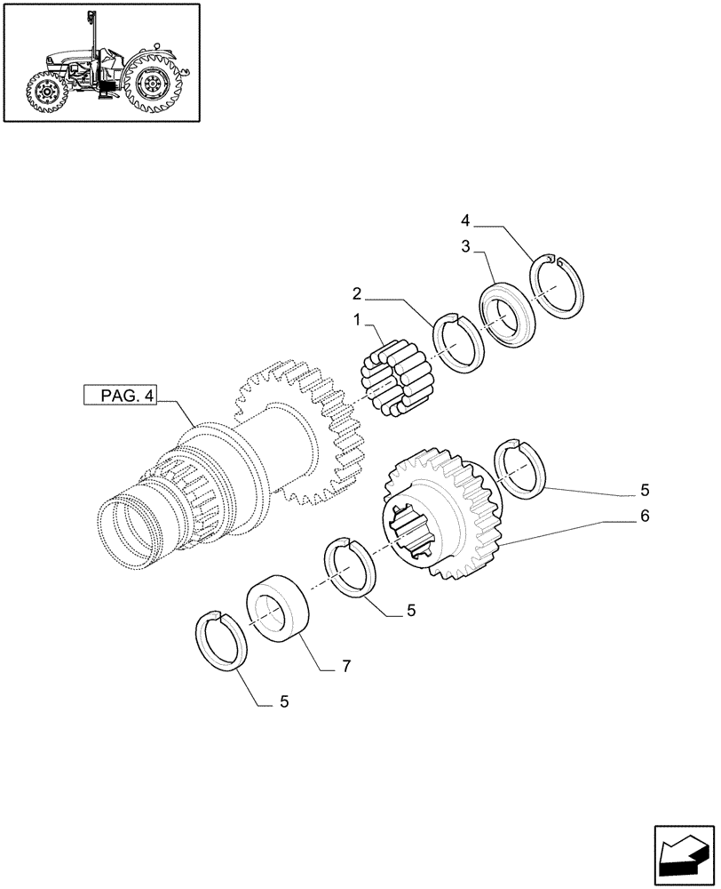 Схема запчастей Case IH JX1060C - (1.28.7/04[05]) - (VAR.275-275/1) HI-LO HYDRAULIC GEARBOX CONTROL - DRIVEN GEAR (03) - TRANSMISSION