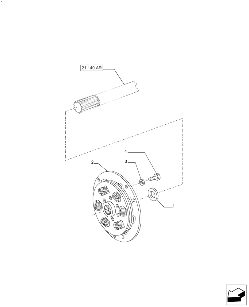 Схема запчастей Case IH FARMALL 140A - (18.110.AB[02]) - CLUTCH - ASSY SHUTTLE 8+8 & 16+8 (18) - CLUTCH