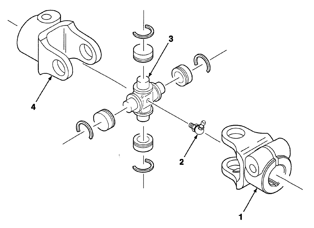 Схема запчастей Case IH 325 - (2-10) - U- JOINT ASSEMBLY (58) - ATTACHMENTS/HEADERS