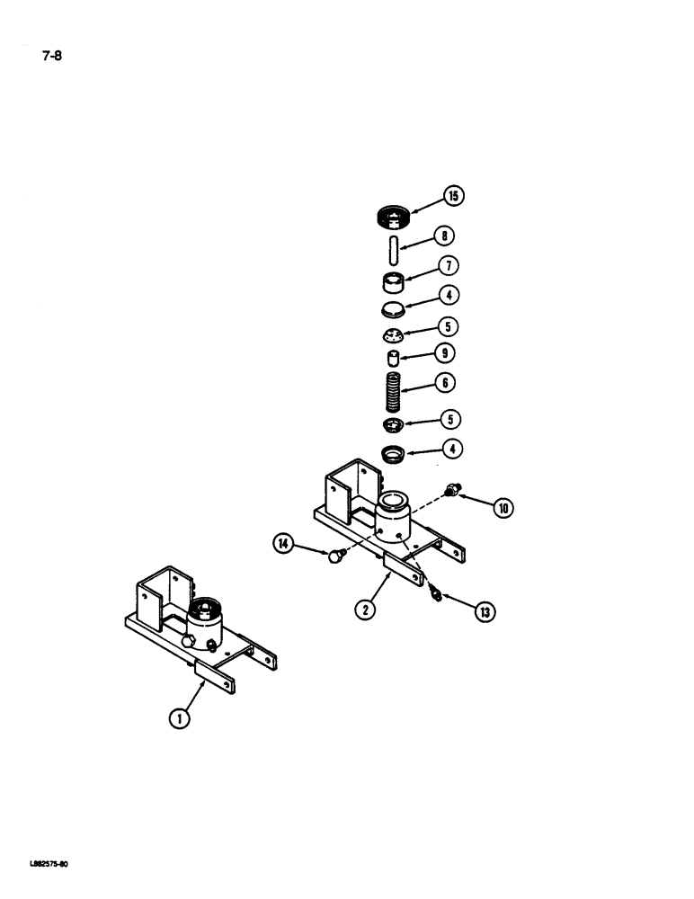 Схема запчастей Case IH 1822 - (7-08) - WHEEL BRAKE CYLINDER SUPPORT (5.1) - BRAKES