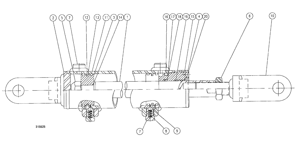 Схема запчастей Case IH SPX3200B - (115) - STEERING (41) - STEERING