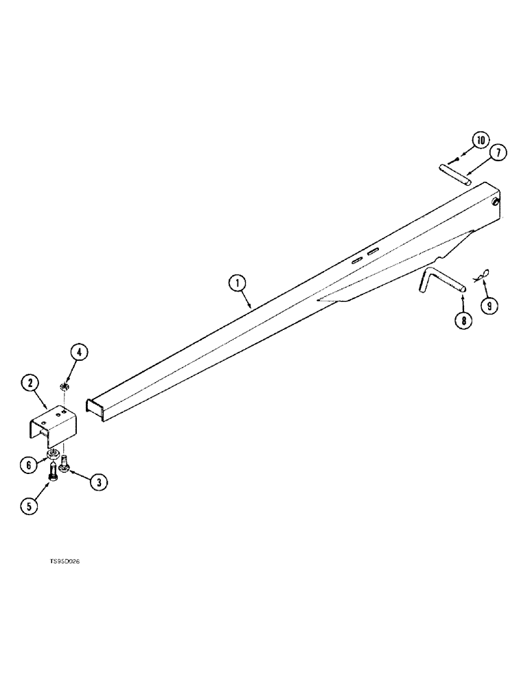 Схема запчастей Case IH 736 - (9-48) - CENTER REEL SUPPORT ARM, 736 WINDROWER ONLY (09) - CHASSIS