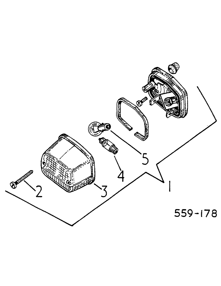 Схема запчастей Case IH 684 - (08-060) - LIGHT, SIDE AND FLASHER, DE-LUXE CAB (06) - ELECTRICAL