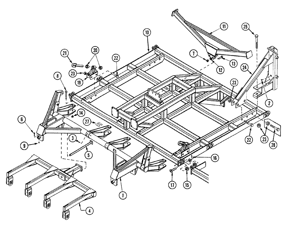 Схема запчастей Case IH NFX - (9-06) - MAIN FRAME 4 RANK (09) - CHASSIS