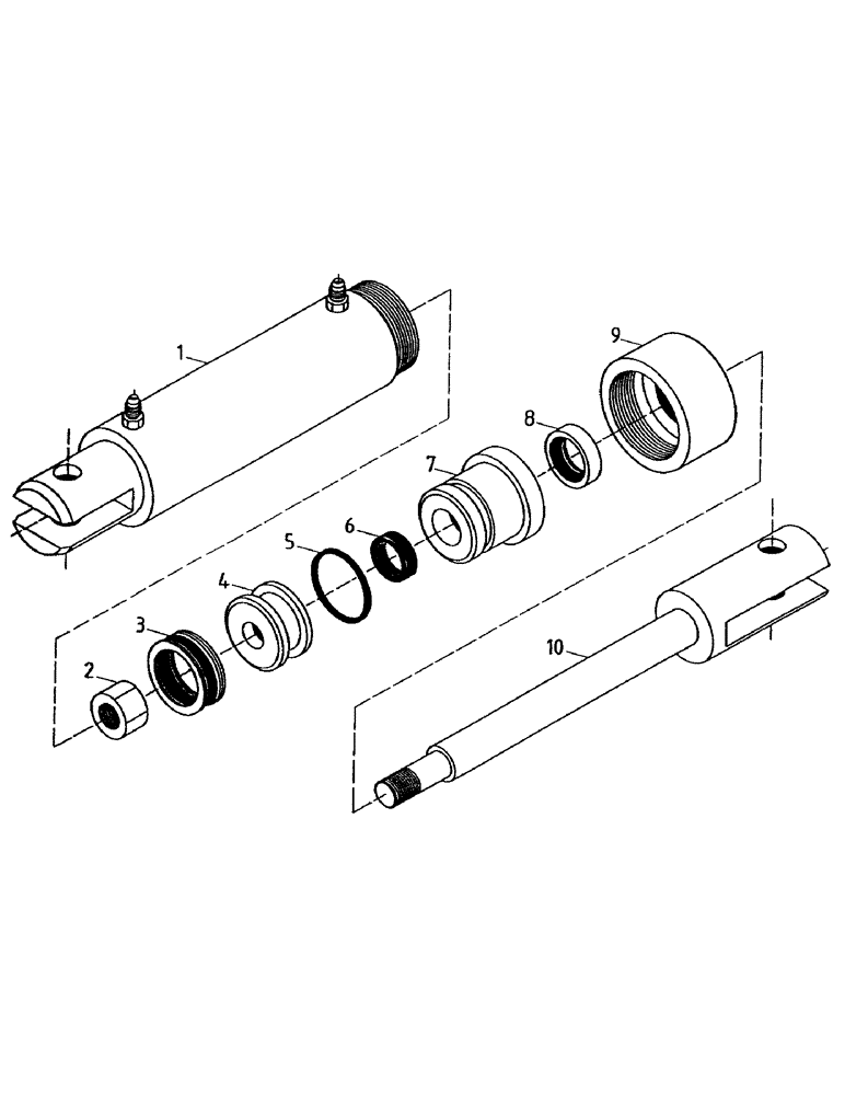 Схема запчастей Case IH 7000 - (B01-55) - HYDRAULIC CYLINDER, EXTRACTOR BIN FLAP Hydraulic Components & Circuits