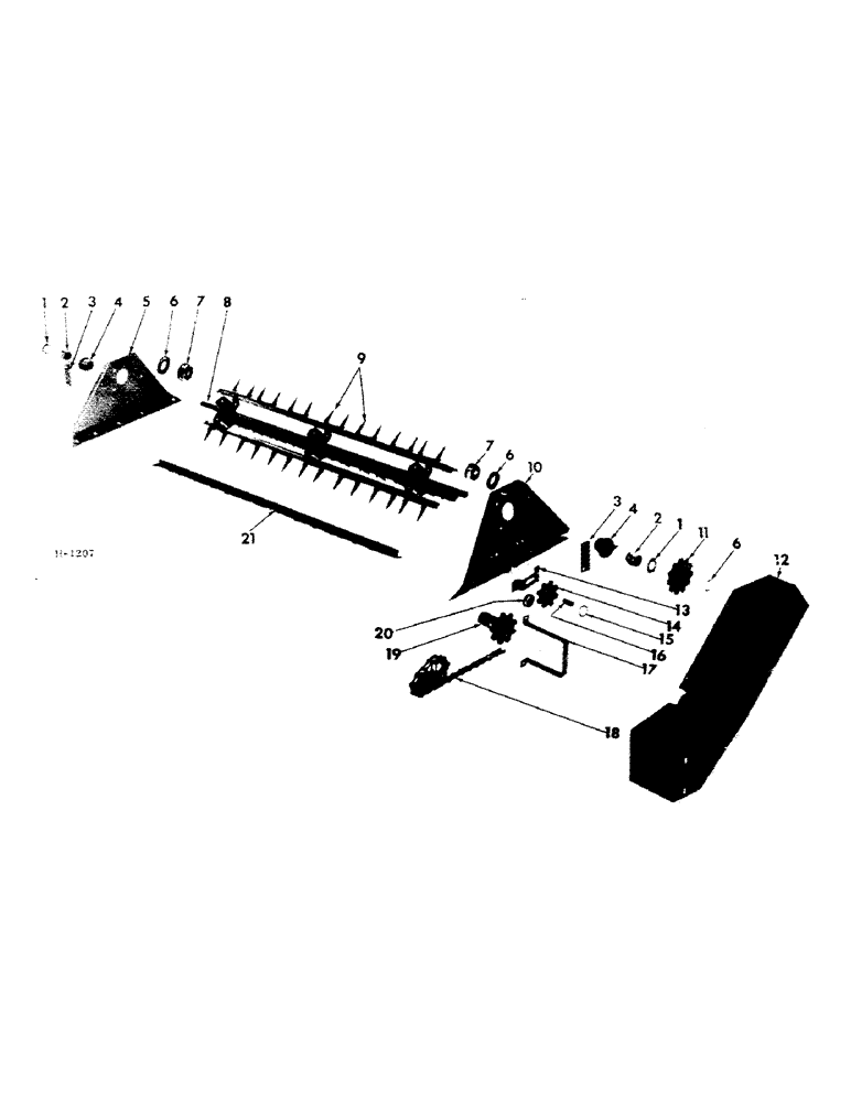 Схема запчастей Case IH 130 - (H-22) - UPPER BEATER ATTACHMENT 