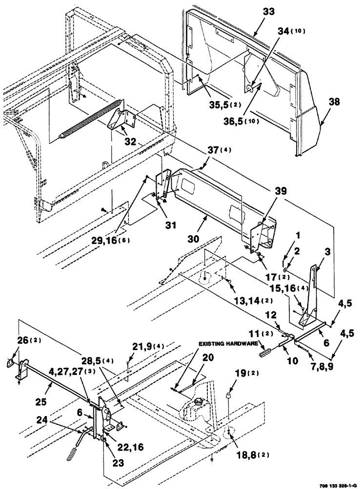 Схема запчастей Case IH 8860 - (07-54) - HOOD ASSEMBLY (CONTINUED) (90) - PLATFORM, CAB, BODYWORK AND DECALS