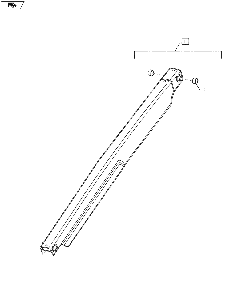 Схема запчастей Case IH L790 - (39.105.06) - PARALLEL ROD WITH BUSHINGS (39) - FRAMES AND BALLASTING