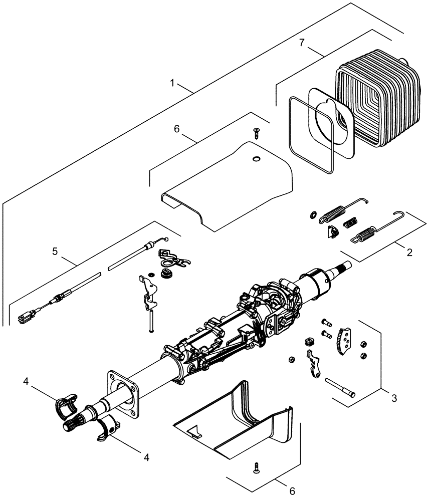 Схема запчастей Case IH MX245 - (05-02) - STEERING COLUMN ASSEMBLY (05) - STEERING