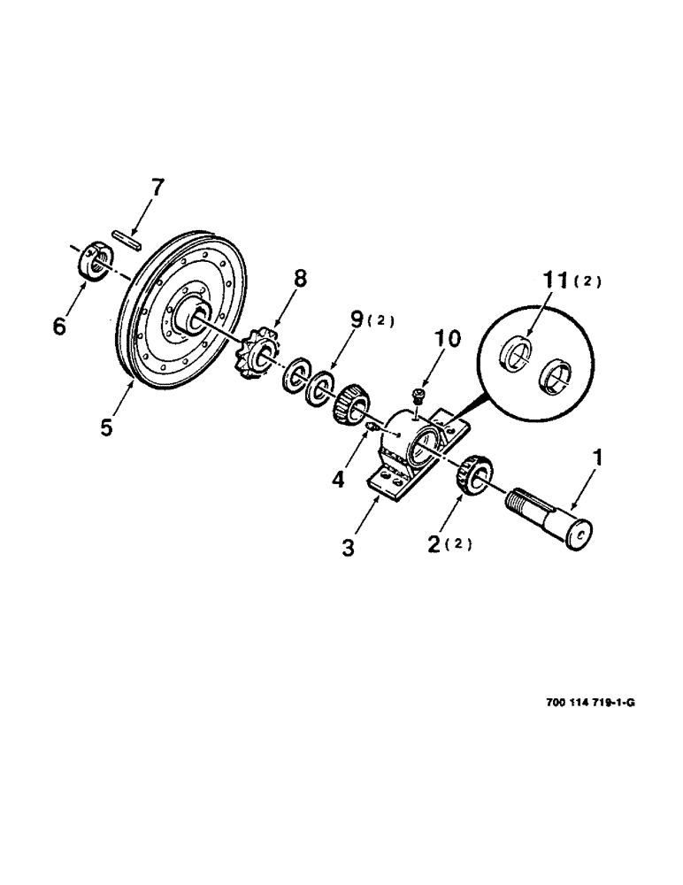 Схема запчастей Case IH 8380 - (2-14) - REEL DRIVE JACKSHAFT ASSEMBLY (09) - CHASSIS