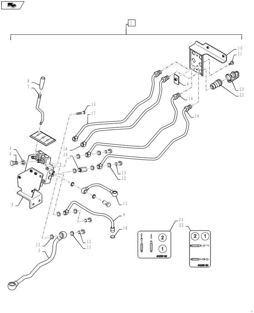 Схема запчастей Case IH FARMALL 40B - (88.100.05) - DIA KIT, REAR REMOTE CONTROL VALVE #2 - 16X16 - MT20124607 (88) - ACCESSORIES