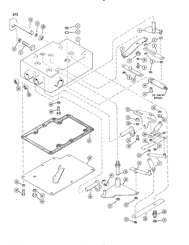 Схема запчастей Case IH 1270 - (372) - DRAFT CONTROL SENSING LINKAGE, USED PRIOR TO TRANSMISSION SERIAL NUMBER 10056217 (09) - CHASSIS/ATTACHMENTS