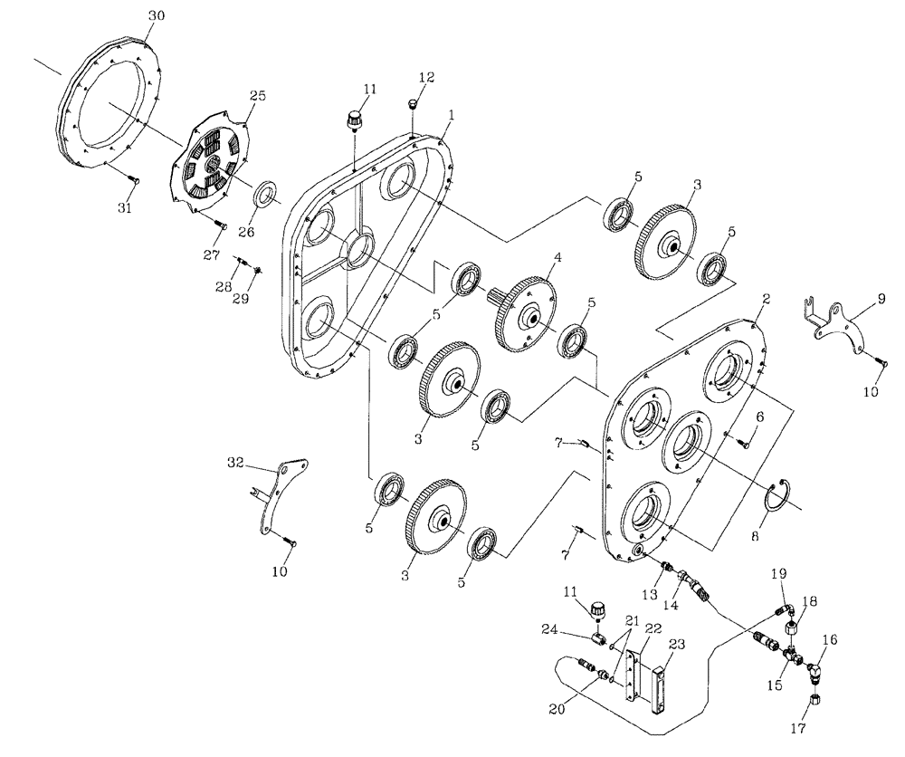 Схема запчастей Case IH 7700 - (C06[02]) - GEARBOX, 125, DENISON Engine & Engine Attachments