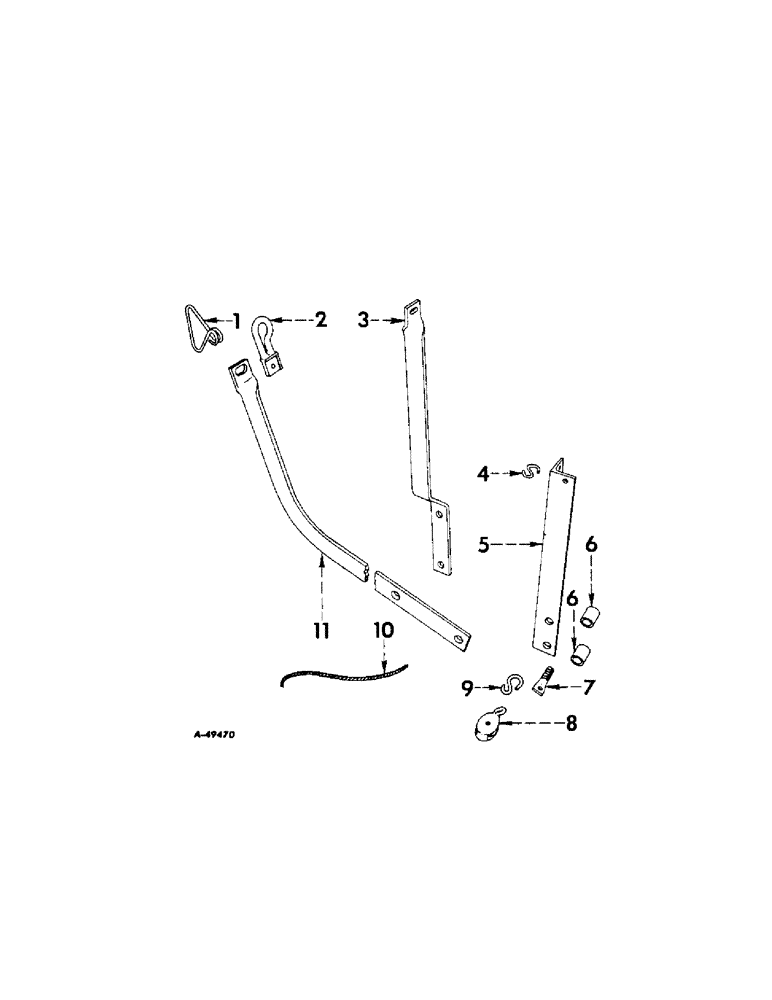 Схема запчастей Case IH 188 - (C-47[A]) - UNIVERSAL MARKER ROPE GUIDE ARMS 