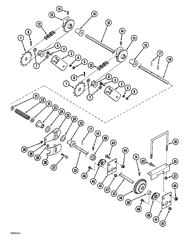 Схема запчастей Case IH 900 - (9-230) - PRIMARY FERTILIZER DRIVE, DRY, PLATE TRAILING, 8 ROW NARROW PRIOR TO P.I.N. JJC0020040 (09) - CHASSIS/ATTACHMENTS