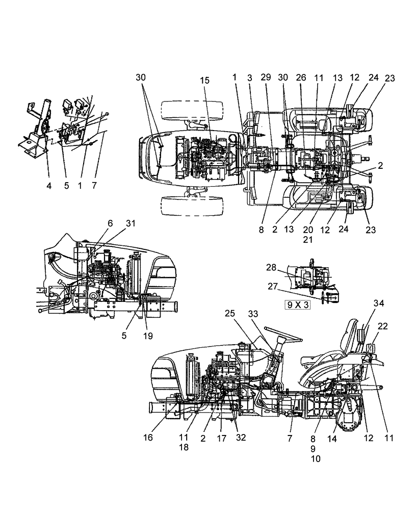 Схема запчастей Case IH DX23 - (06.01) - WIRING HARNESS (06) - ELECTRICAL SYSTEMS