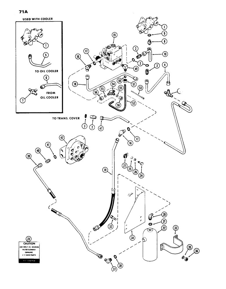 Схема запчастей Case IH 1070 - (071A) - STEERING AND BRAKE VALVE SYSTEM, POWER BRAKES WITH POWER SHIFT, USED PRIOR TO TRAC. SER. NO. 8675001 (05) - STEERING