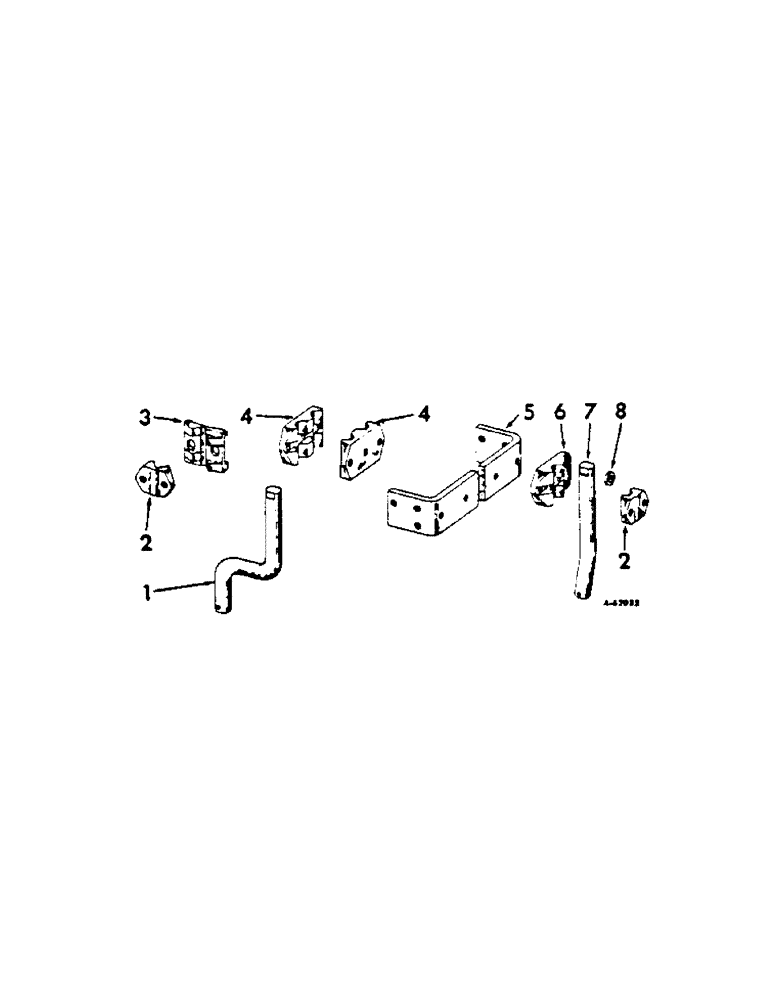 Схема запчастей Case IH 214 - (Q-04[B]) - COLTER SHANKS, SUPPORT BAR AND CLAMPS 