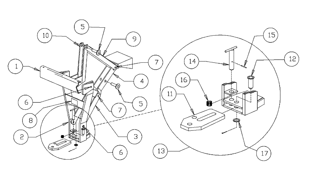 Схема запчастей Case IH PATRIOT 150 - (11-003) - TOW HITCH ASSEMBLY Options