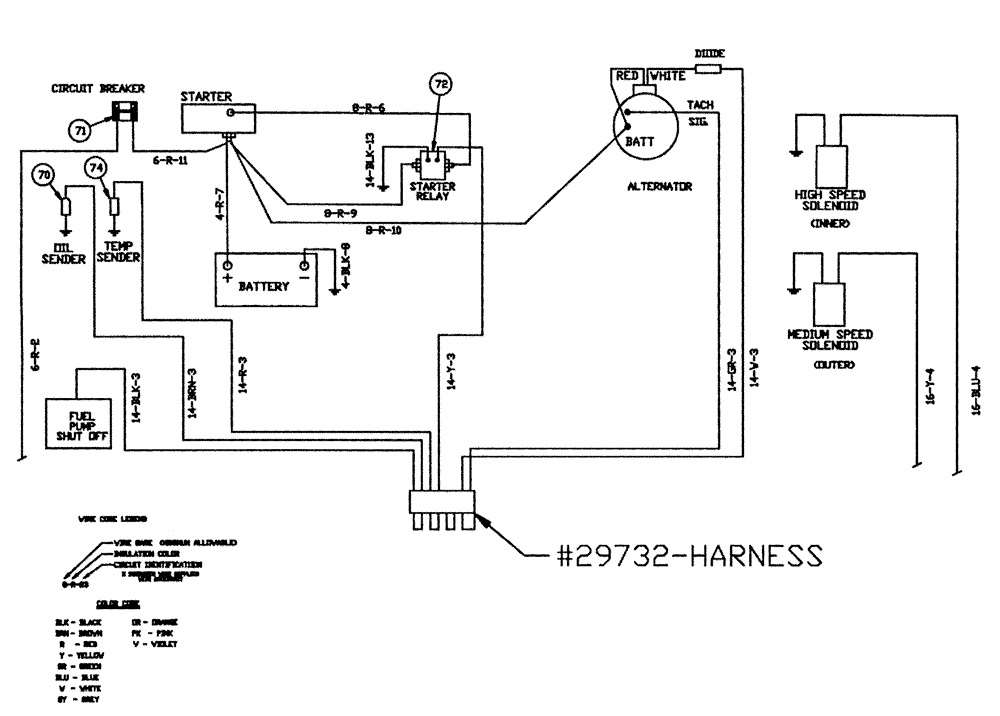 Схема запчастей Case IH PATRIOT NT - (11-004) - WIRING SCHEMATIC - ENGINE (06) - ELECTRICAL