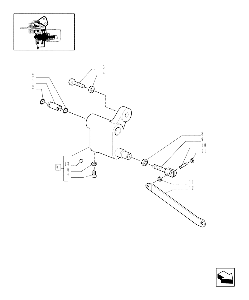 Схема запчастей Case IH MXU100 - (1.80.1/03[03]) - (VAR.549) SYNCHRONIZED POWER TAKE-OFF - SUPPORT ASSEMBLY WITH VALVE (07) - HYDRAULIC SYSTEM