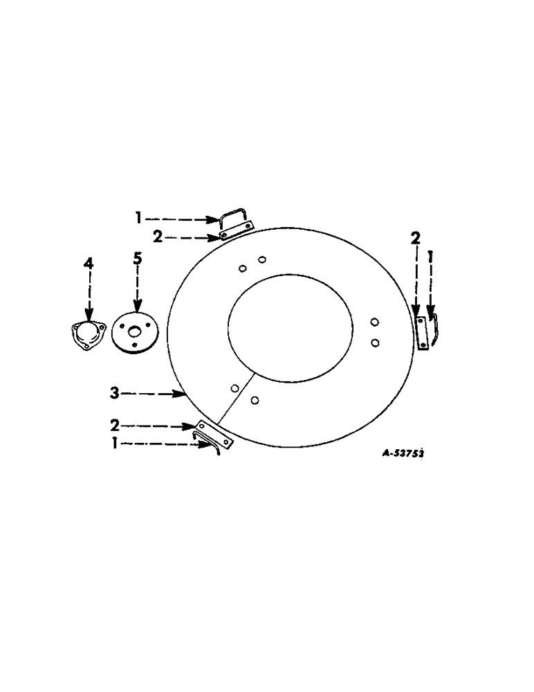 Схема запчастей Case IH 57 - (A-55[A]) - FLYWHEEL SHIELD 