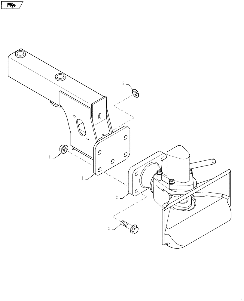 Схема запчастей Case IH 5130 - (37.100.03) - HITCH ASSEMBLY, AUTO ROTATING, (NA & ANZ) (37) - HITCHES, DRAWBARS & IMPLEMENT COUPLINGS