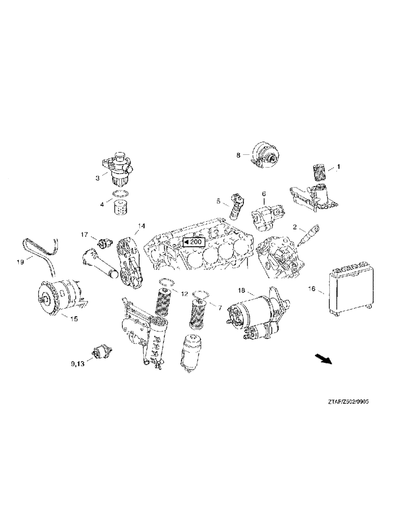 Схема запчастей Case IH 8790 - (291) - ENGINE (10) - ENGINE