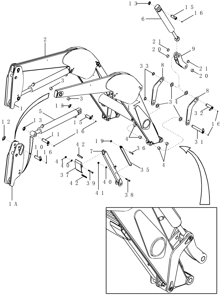 Схема запчастей Case IH LX156 - (09-01) - FRAME - WITHOUT SELF-LEVEL - 2005 AND PRIOR (09) - CHASSIS/ATTACHMENTS